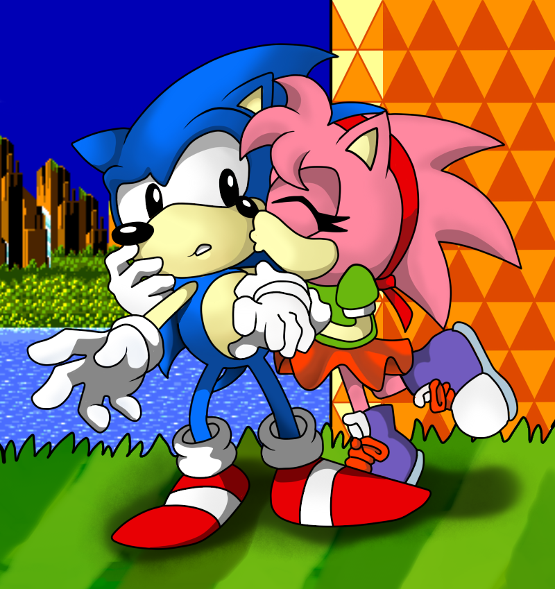 Werehog Sonic X Amy Kiss.