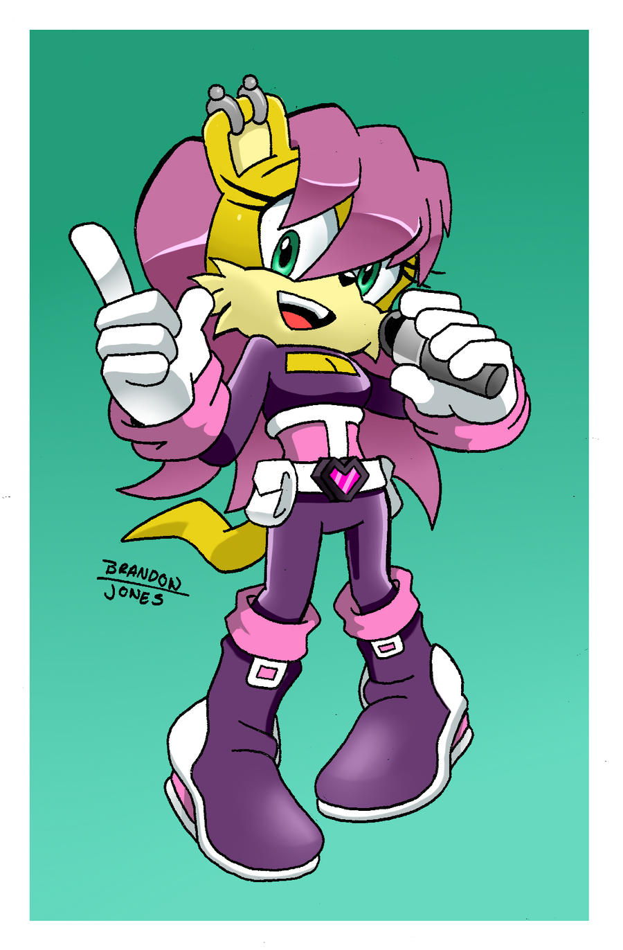 Mina in Rouge's Sonic Heroes outfit