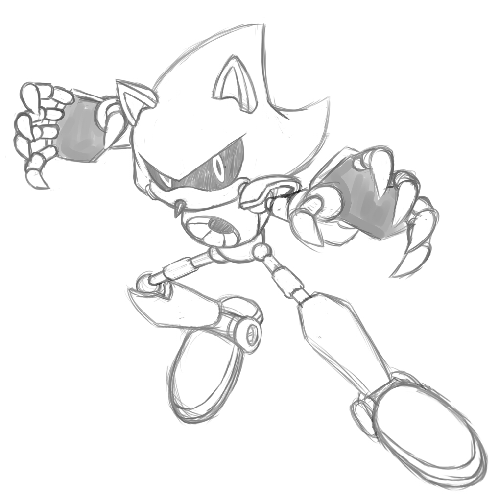 metal sonic (sonic) drawn by usa37107692