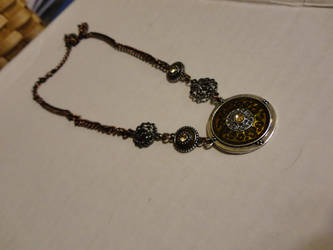 Bronze steampunk necklace1