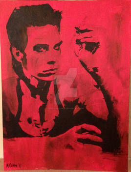 Nick Cave Stencil-Portrait