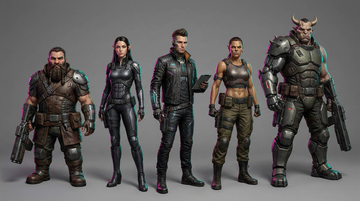 Shadowrun Races List Shadowrun races: Dwarf, Elf, Human, Orc and Troll by chipsham93 on ...