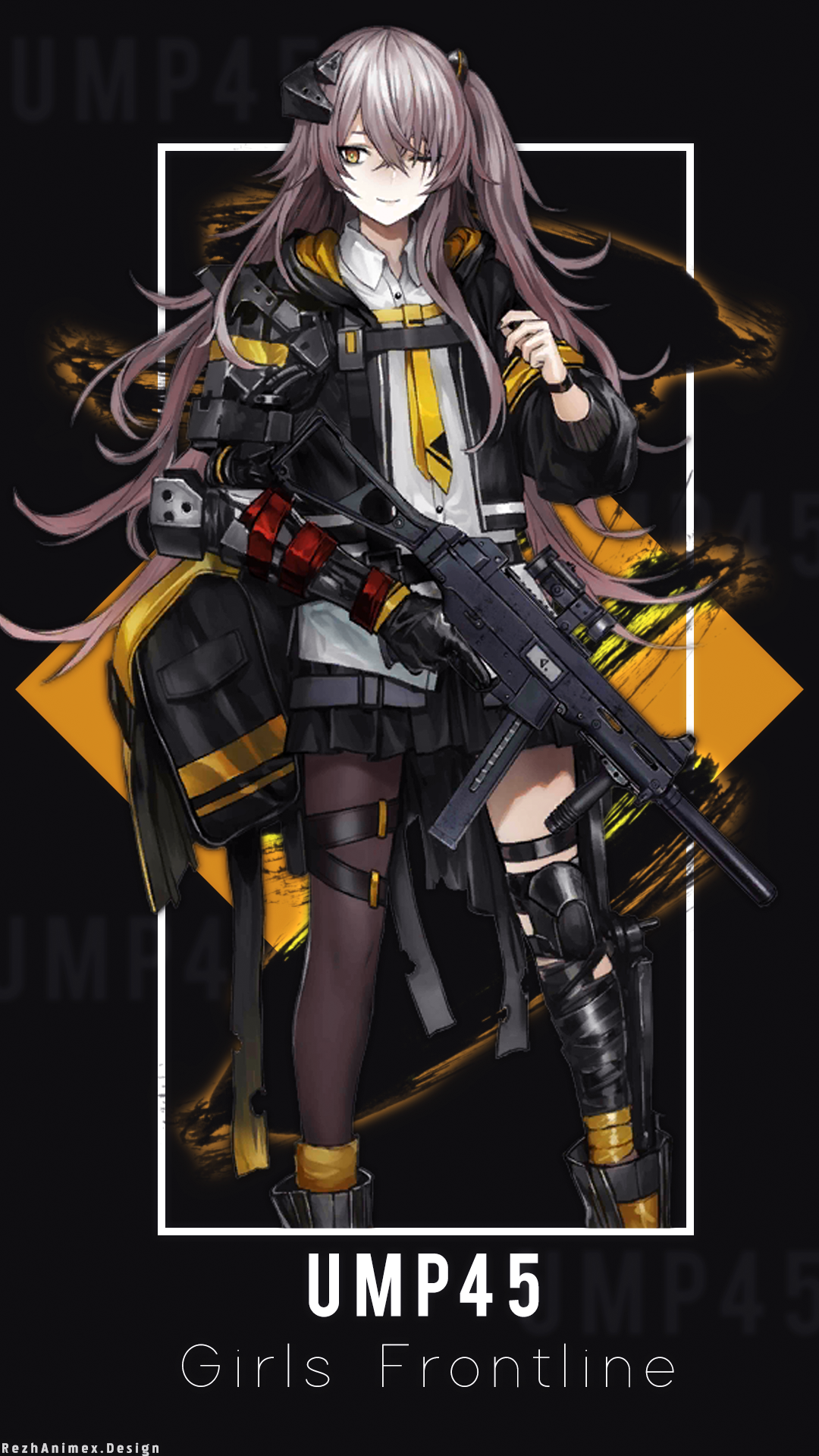 UMP45 v1 | Wallpaper Android ( Girls Frontline ) by AchzatrafScarlet on ...