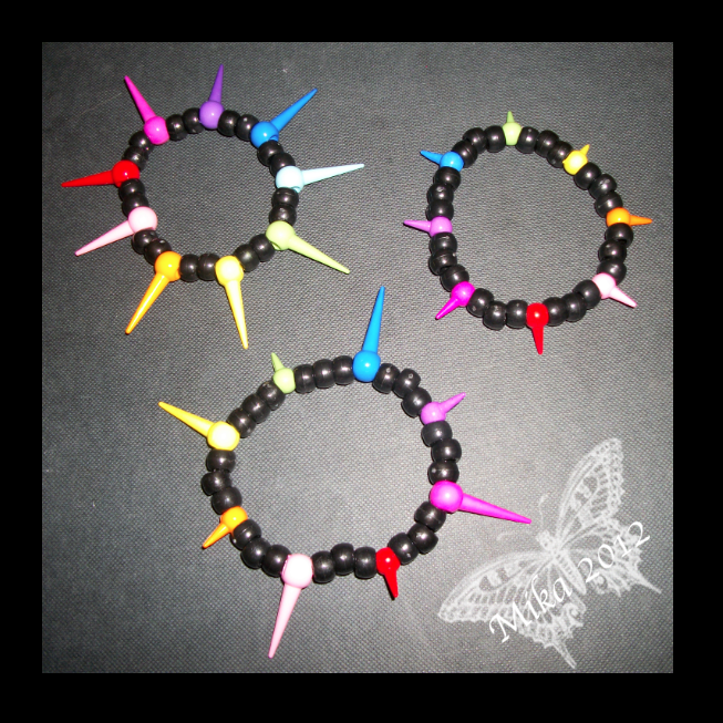 Rainbow Spiked Bracelets