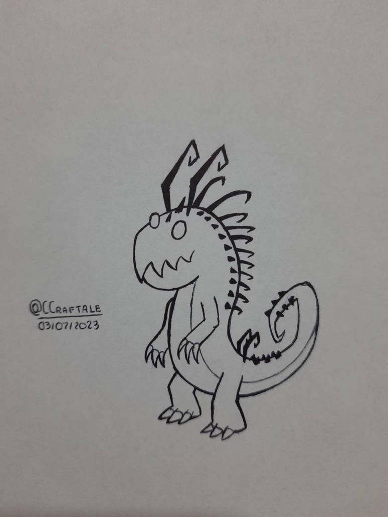 Monster Ink Drawind The Little Pen Ink Monster by Craftando on DeviantArt