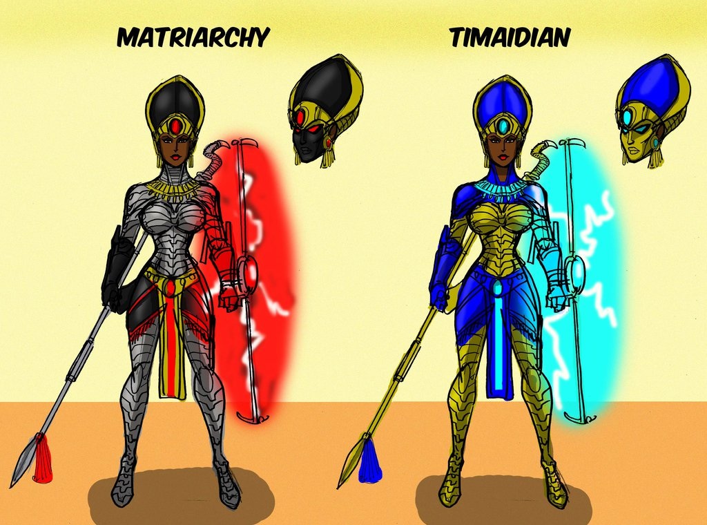 Timaidian and Matriarchy Telkarian/Amarian soldier