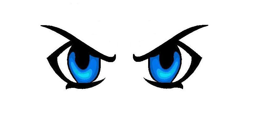 Blue Anime Eyes 01 - Anger