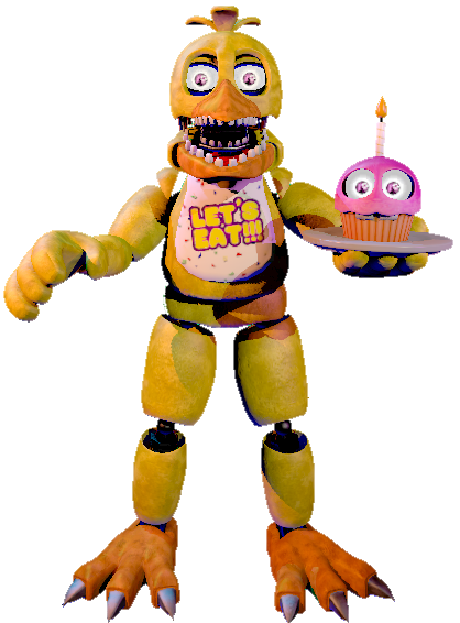 Fixed Withered Chica (Render by u/ethangeorgia_CG, all other resources by  Scott Cawthon) : r/fivenightsatfreddys