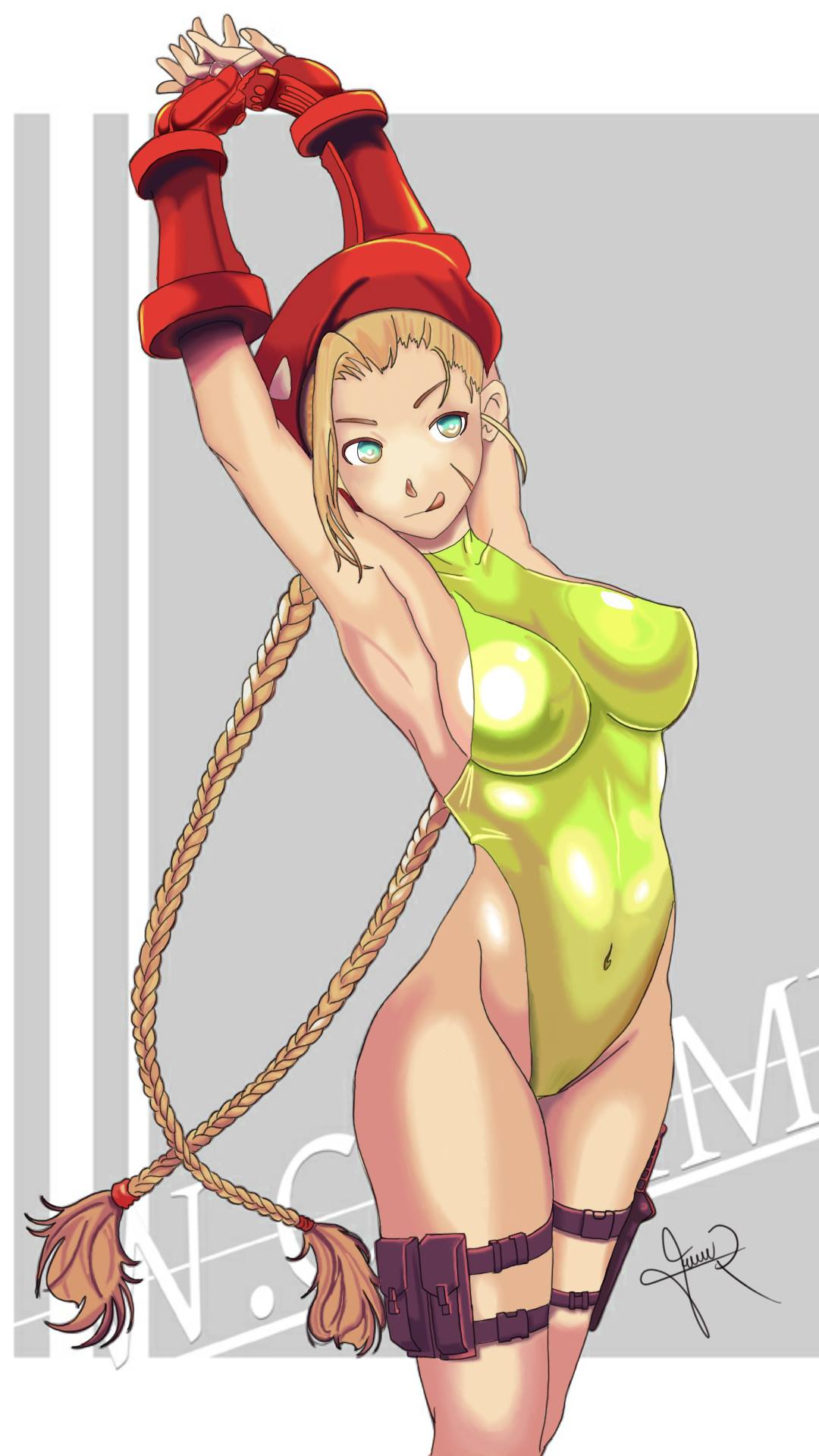 Drawing Cammy of Street Fighter on Smartphone!!!