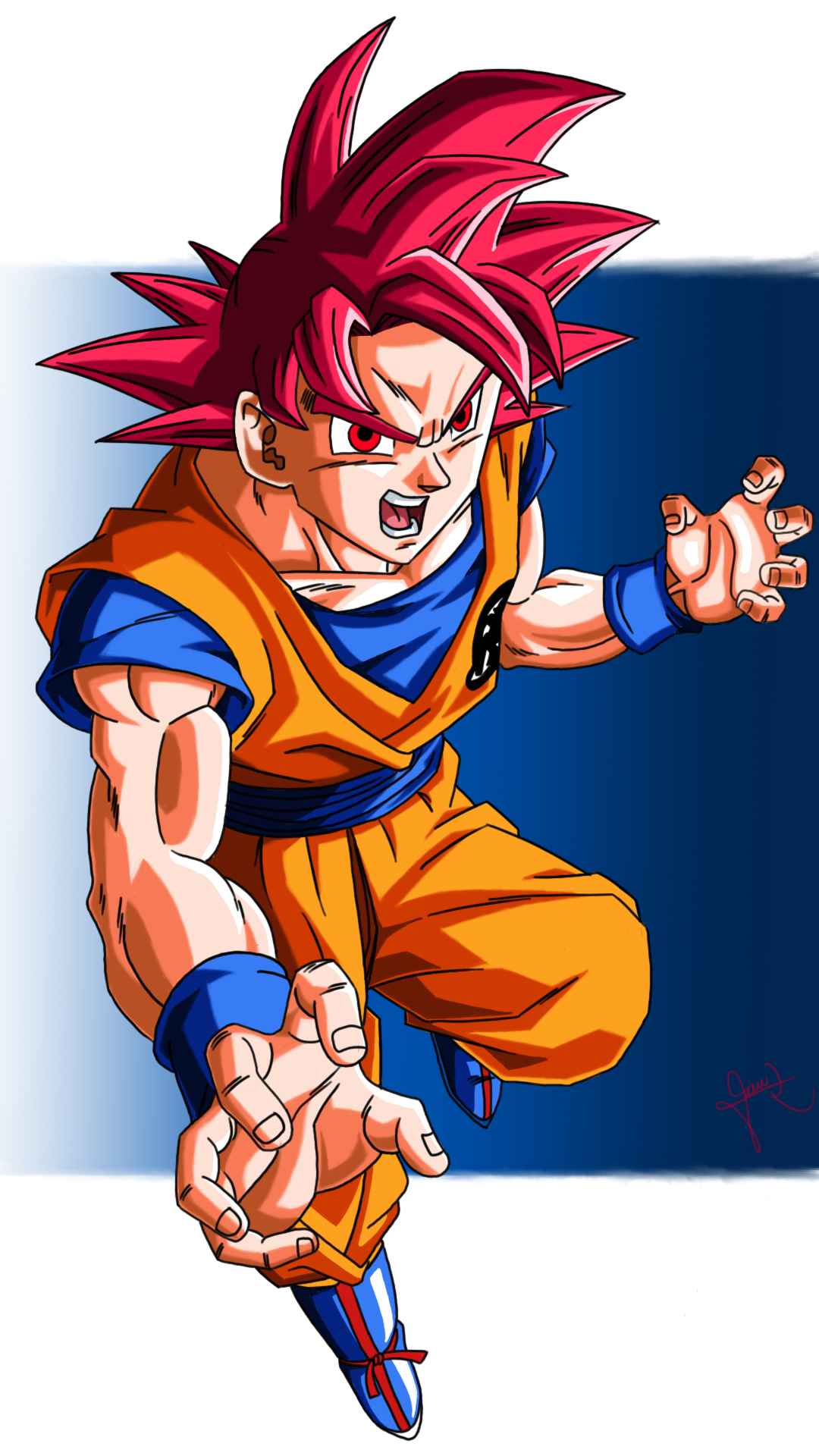 Drawing Goku SSJ God in SmartPhone!!! by Darkgonz7 on DeviantArt Drawing Goku SSJ God in SmartPhone!!! by Darkgonz7 on DeviantArt