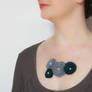 necklace with felt flowers