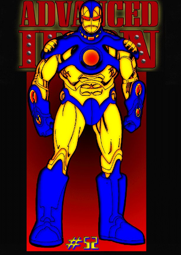 Blue and Gold Iron Man - Art by Bob Layton