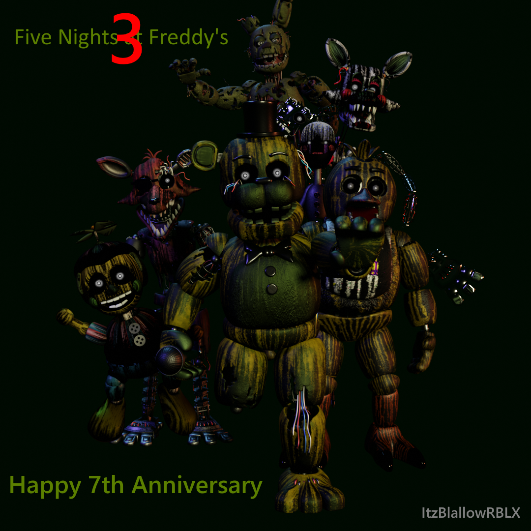 FNaF 3 7th Anniversary by FuntimeFreddoFazbear on DeviantArt