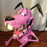 Courage the Cowardly Dog paper mache sculpture