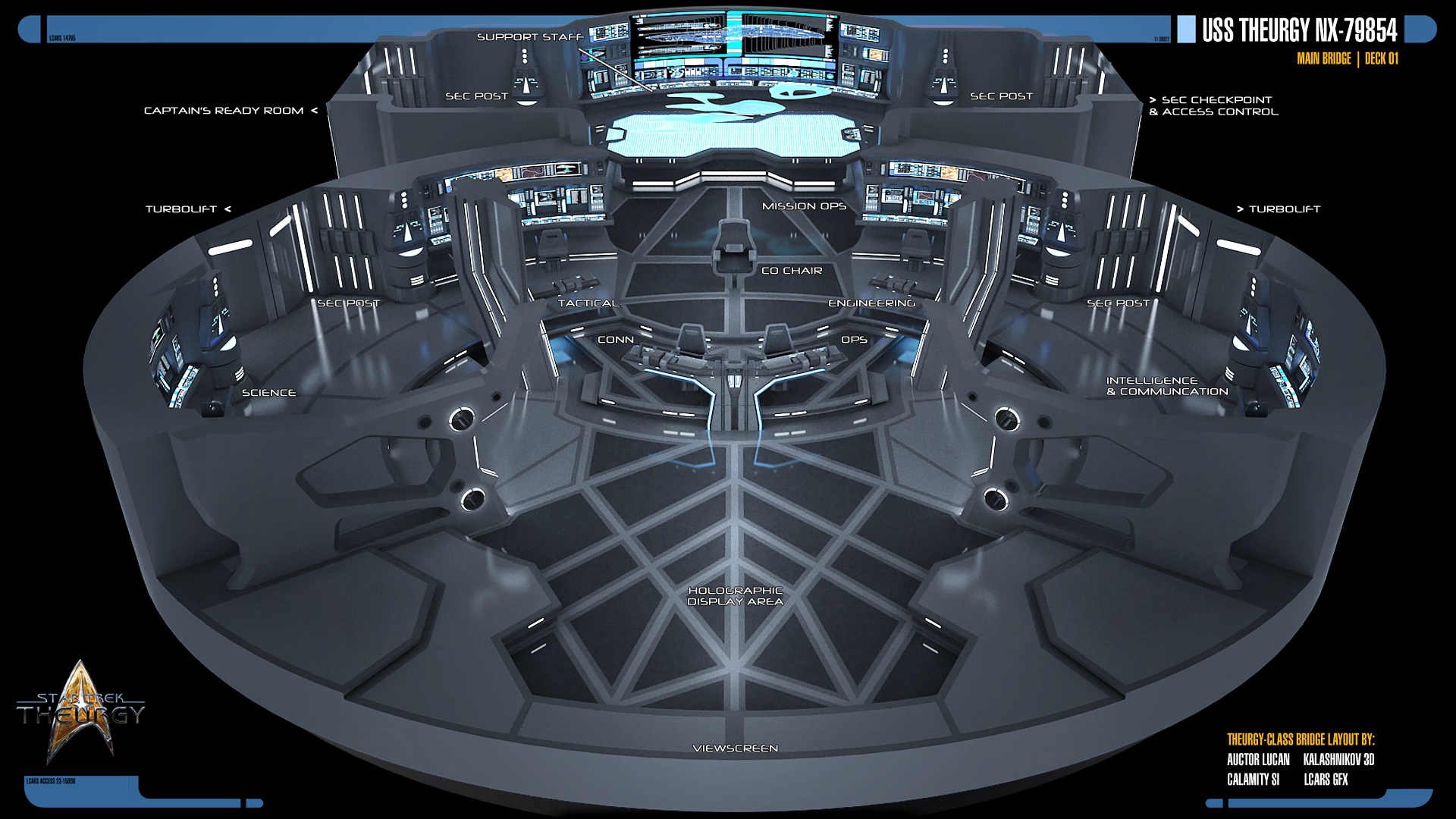 USS Theurgy NX-79854 Main Bridge (Cut-Away View) by Auctor-Lucan