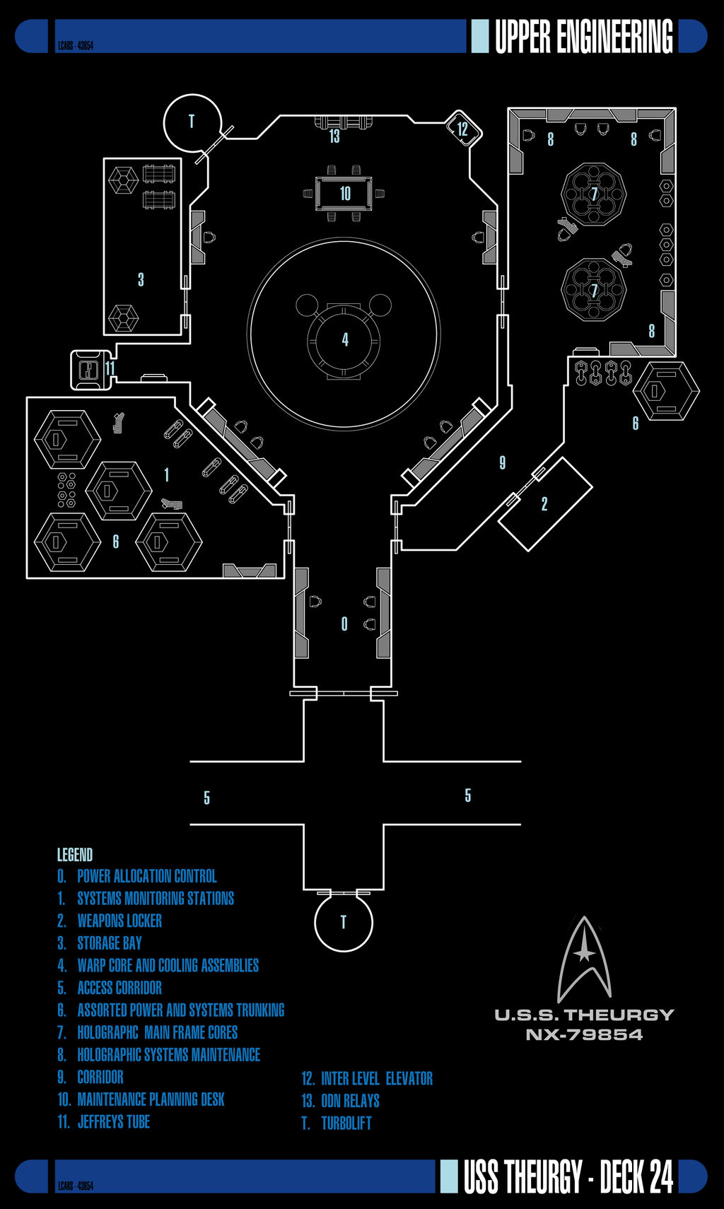 Upper Engineering - Deck 24 | USS Theurgy NX-79854 by Auctor-Lucan