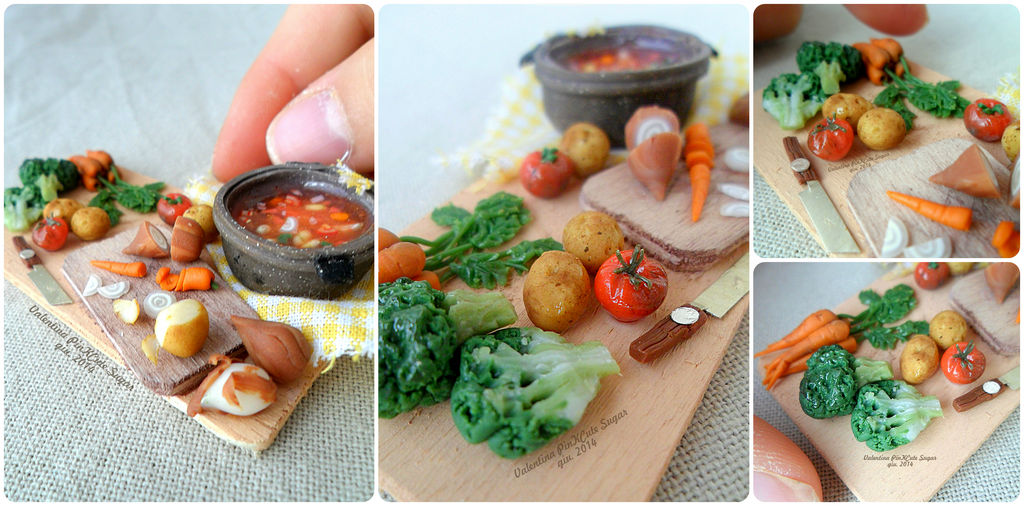 Miniature food : Let the vegetable soup !