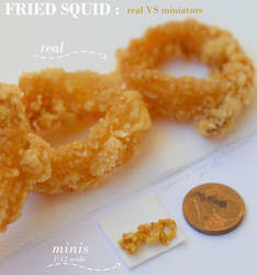 Miniature food 1/12 scale : Fried Squid !