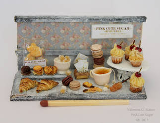 Miniature food 1/12 scale : Romantic tea time