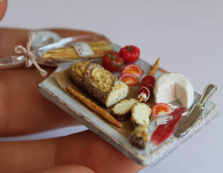Miniature food 1/12 : summer lunch Italian style