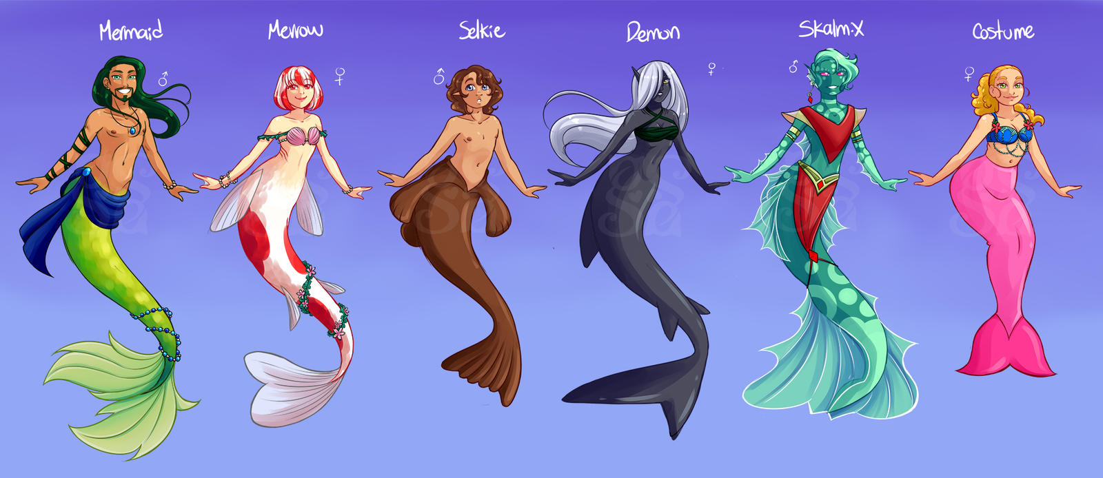 Merfolk Ryn Merfolk Species (OPEN ADOPTS) by Geminine-nyan on DeviantArt