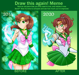 Draw this Again meme - Sailor Jupiter