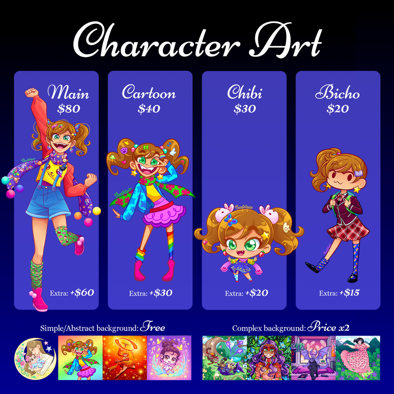 Pinterest Commissions Character Character Art Commissions by Geminine-nyan on DeviantArt