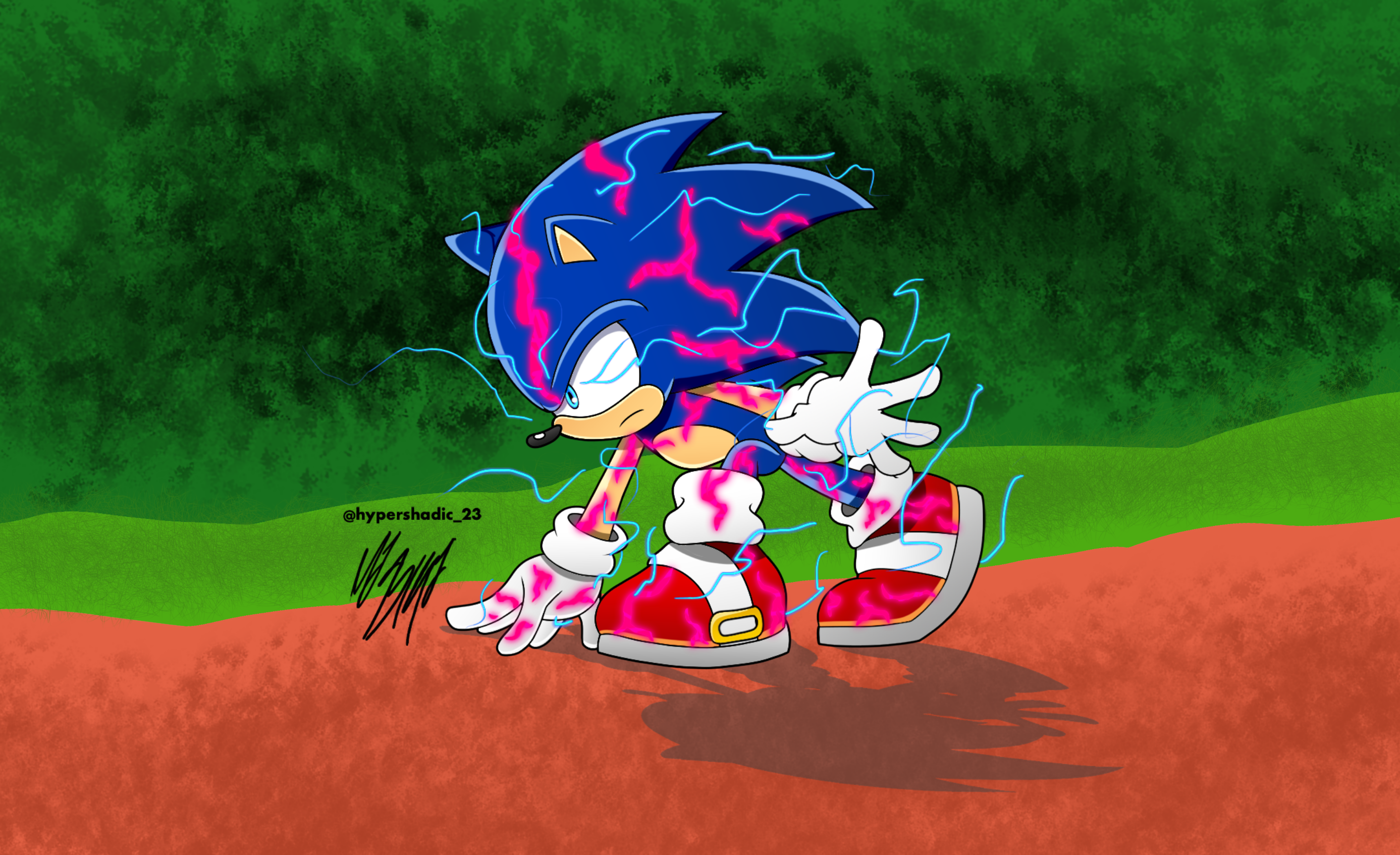 Hyper Sonic vs Super Mecha Sonic by WOLFBLADE111 on DeviantArt