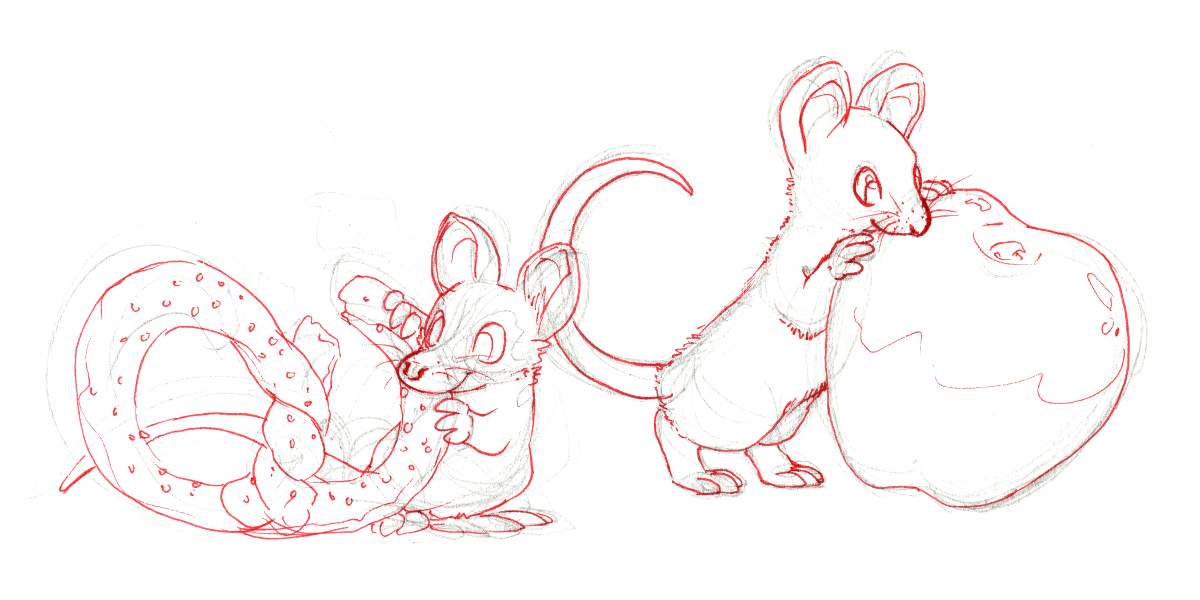 Hungry mice doodles