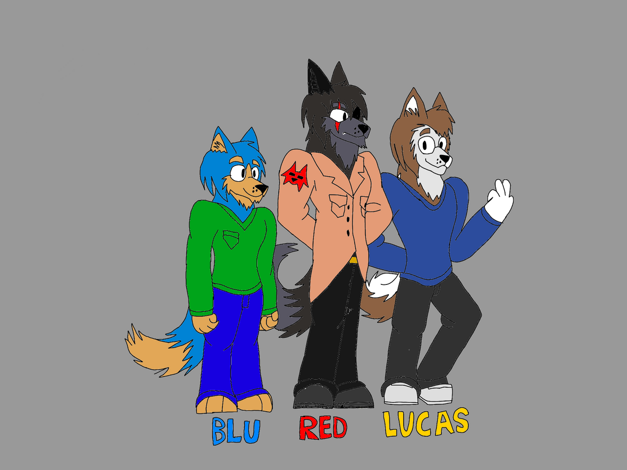 Red, Blu and Lucas by RedDemon98 on DeviantArt