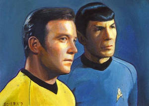 Spock and Kirk card