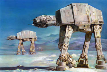 Imperial walkers on Hoth