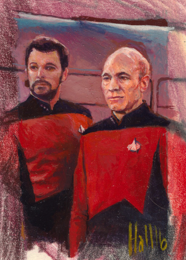 star trek tng 2 sketch card 2