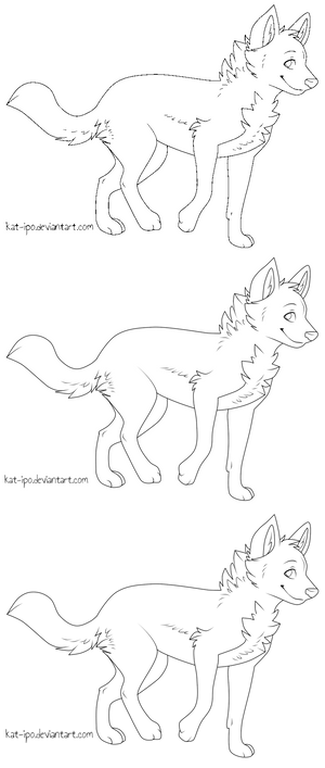 Free wolf lineart