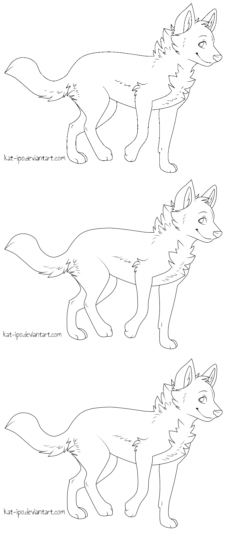 Free wolf lineart