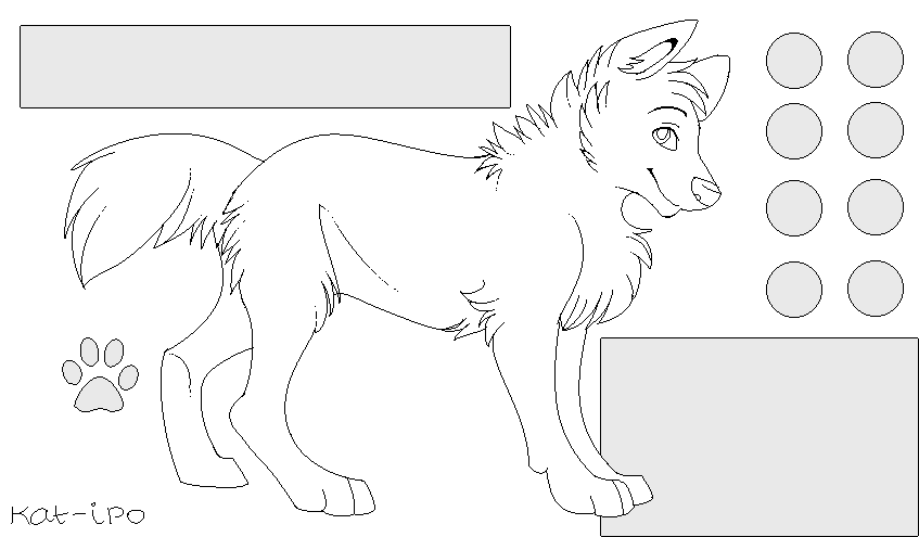 Wolf Reference Format Free Wolf ref-sheet LINEART by kninety on DeviantArt