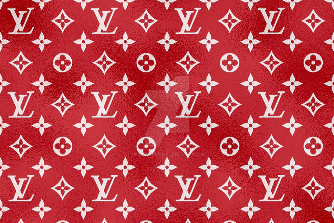 Free download Louis Vuitton x Supreme pattern Wallpaper Wallpapers