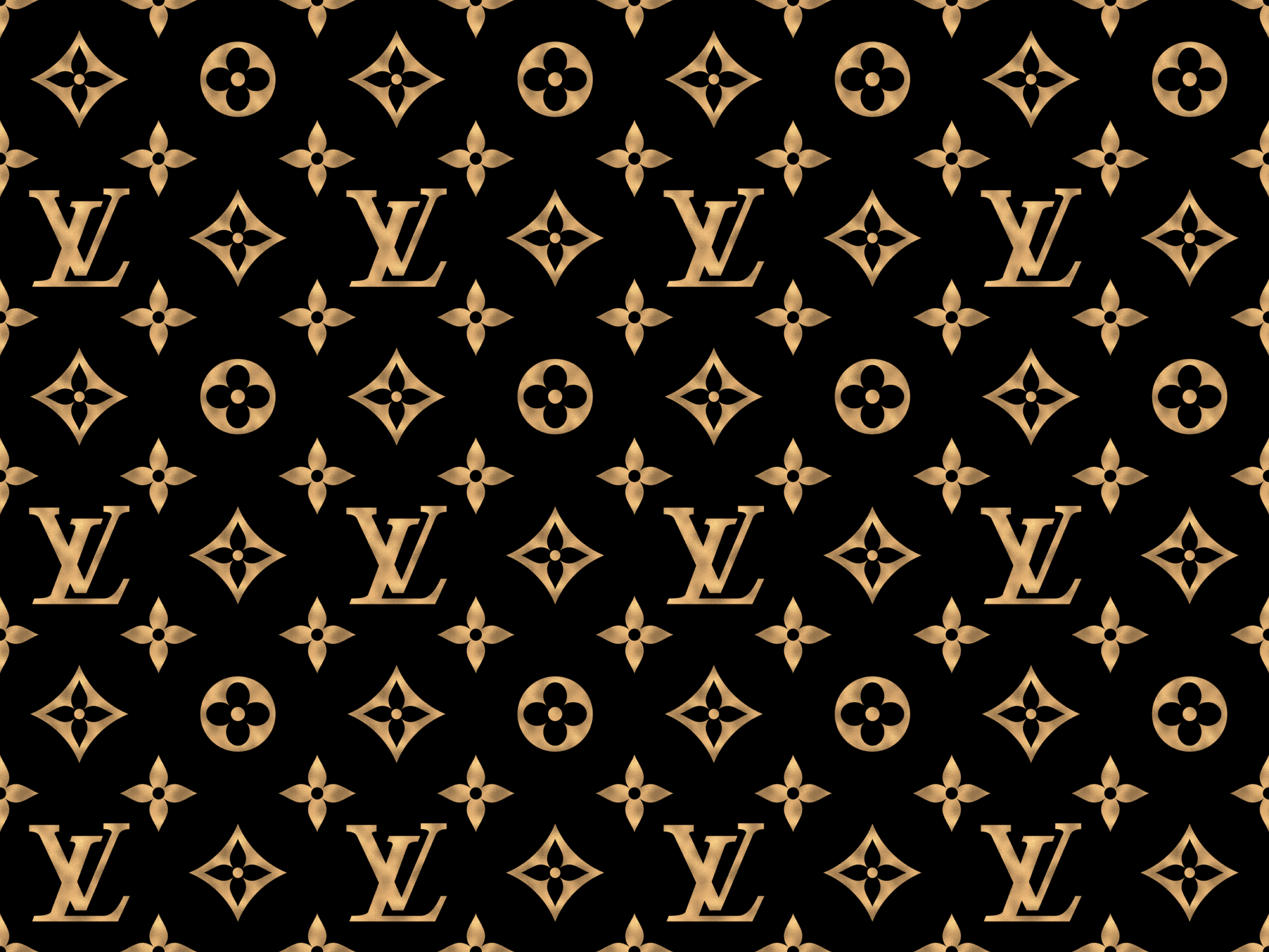 Download Black Supreme With Lv Monogram Logo Wallpaper