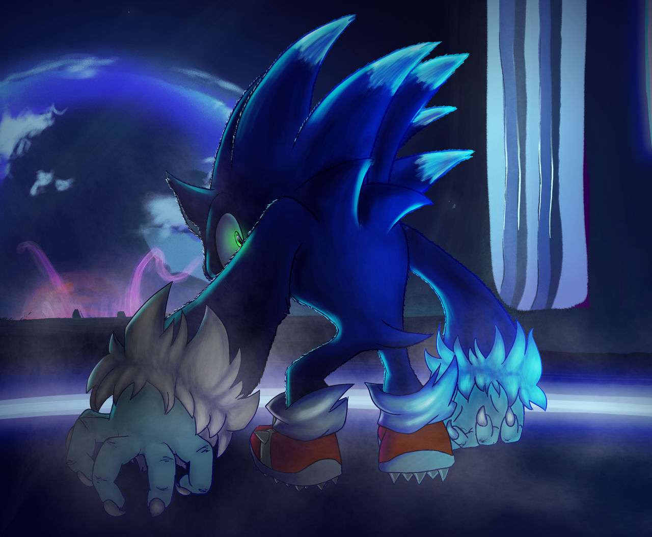 WispLock on X: - DARK SONIC VS. WYVERN - I've been wantin to draw Dark  Sonic again and this just seemed like too cool of an idea to pass up!! I'm  REALLY