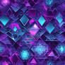 Light blue, pink, purple absolute fractal diamonds