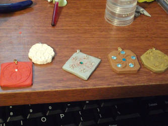 Clay Charms with Rhinestones