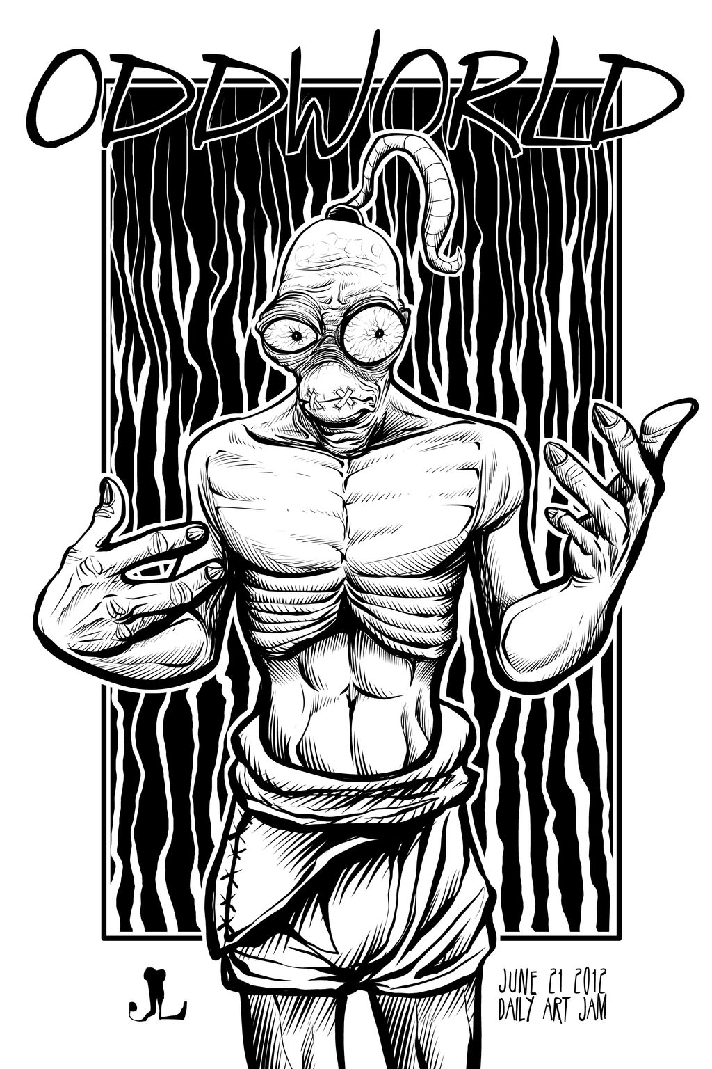 Oddworld -June '12 Daily Art Jam- Day 21