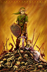 Link and Zelda. Frazetta Conan homage.