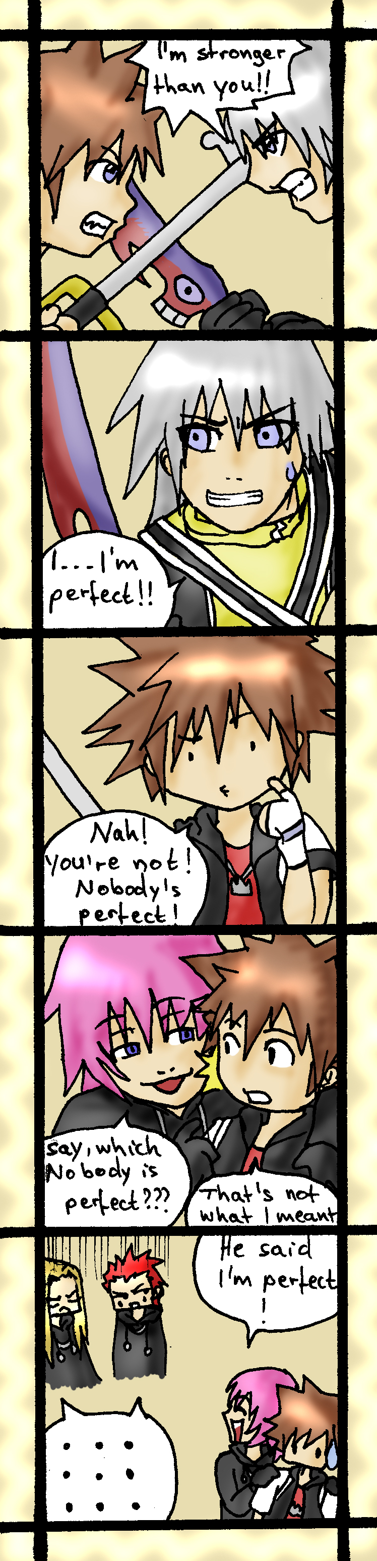 KH: Who's perfect?