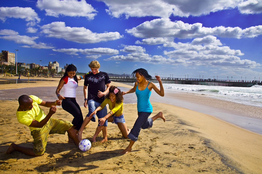 Soccer at the beach