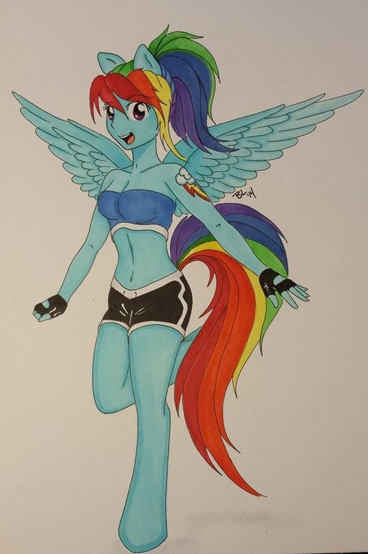 Anthro Rainbow Dash