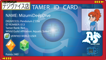 Digivice Store Tamer Card - MizumiDeepDive