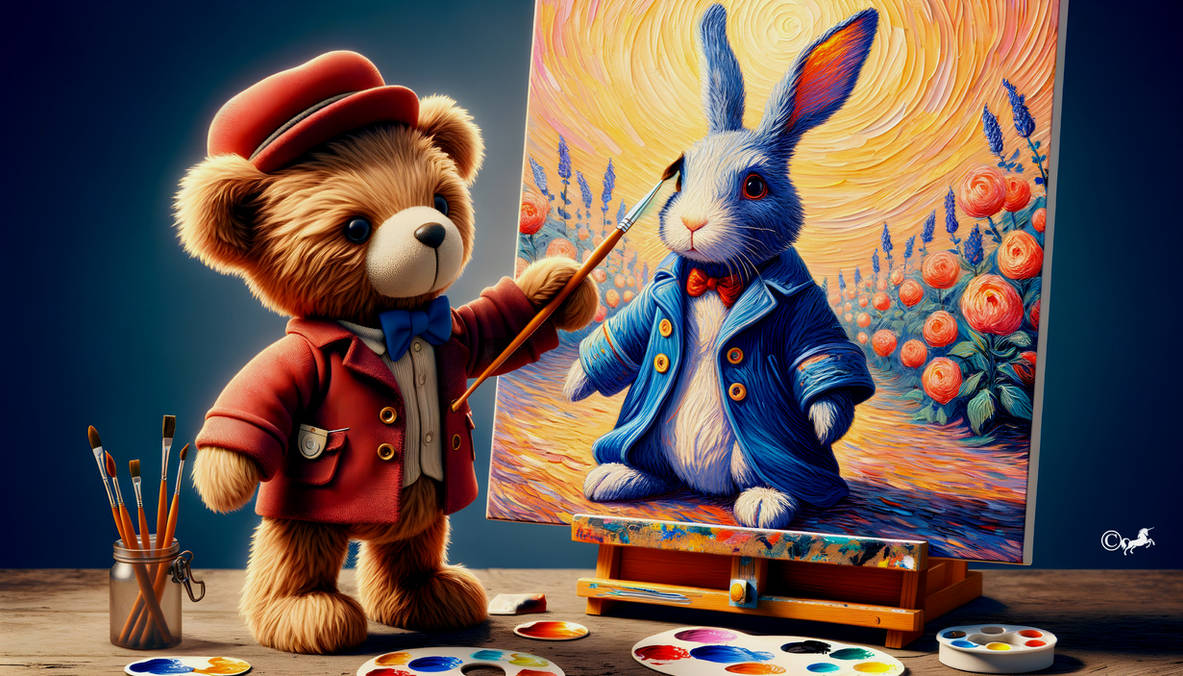 Bear Peter Rabbit Paddington Bear paint Peter Rabbit by unicorngraphics on DeviantArt