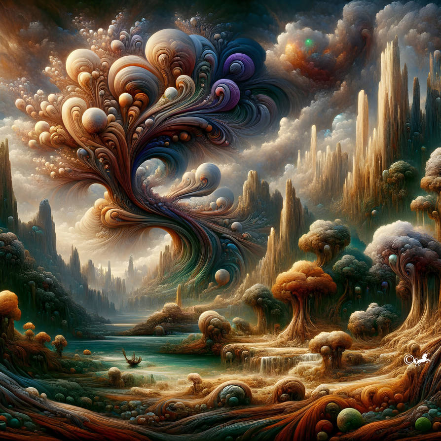 Surreal alien landscape, by unicorngraphics on DeviantArt