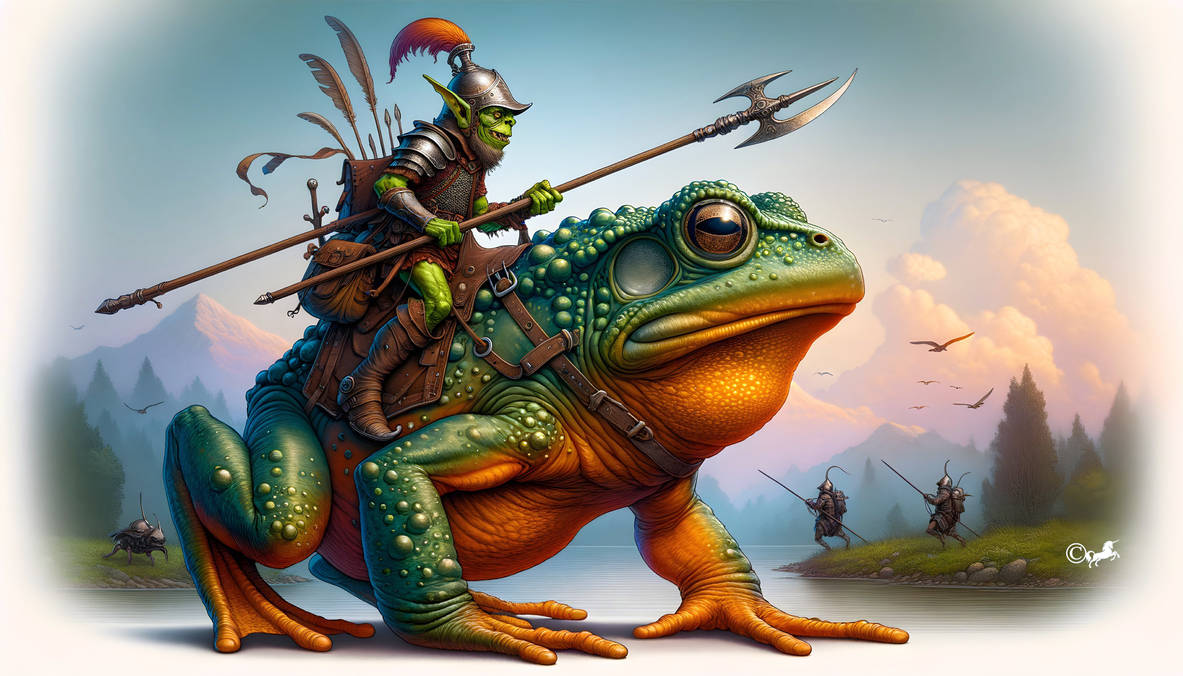 Fantasy Frog Rider Hyperrealistic Art by unicorngraphics on DeviantArt